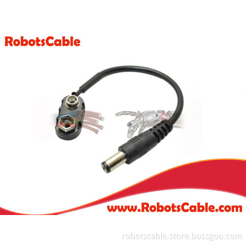 9V Battery Clip to DC Barrel Jack Adapter Cable